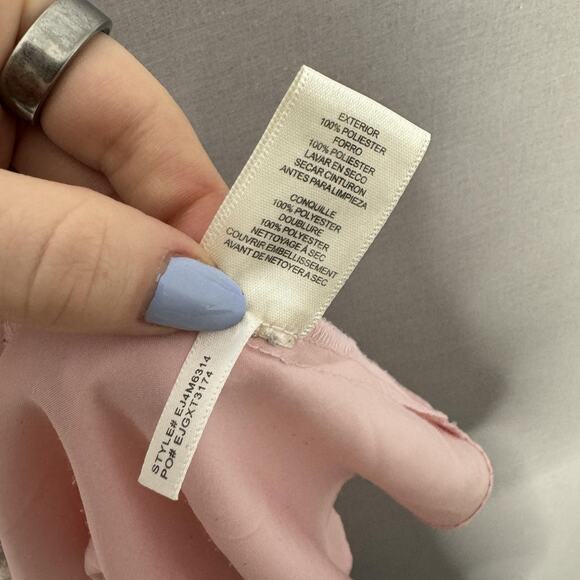 Eliza J Dress Womens 10 Pink Floral Belted Chiffon Halter Maxi Wedding Guest - Picture 15 of 15